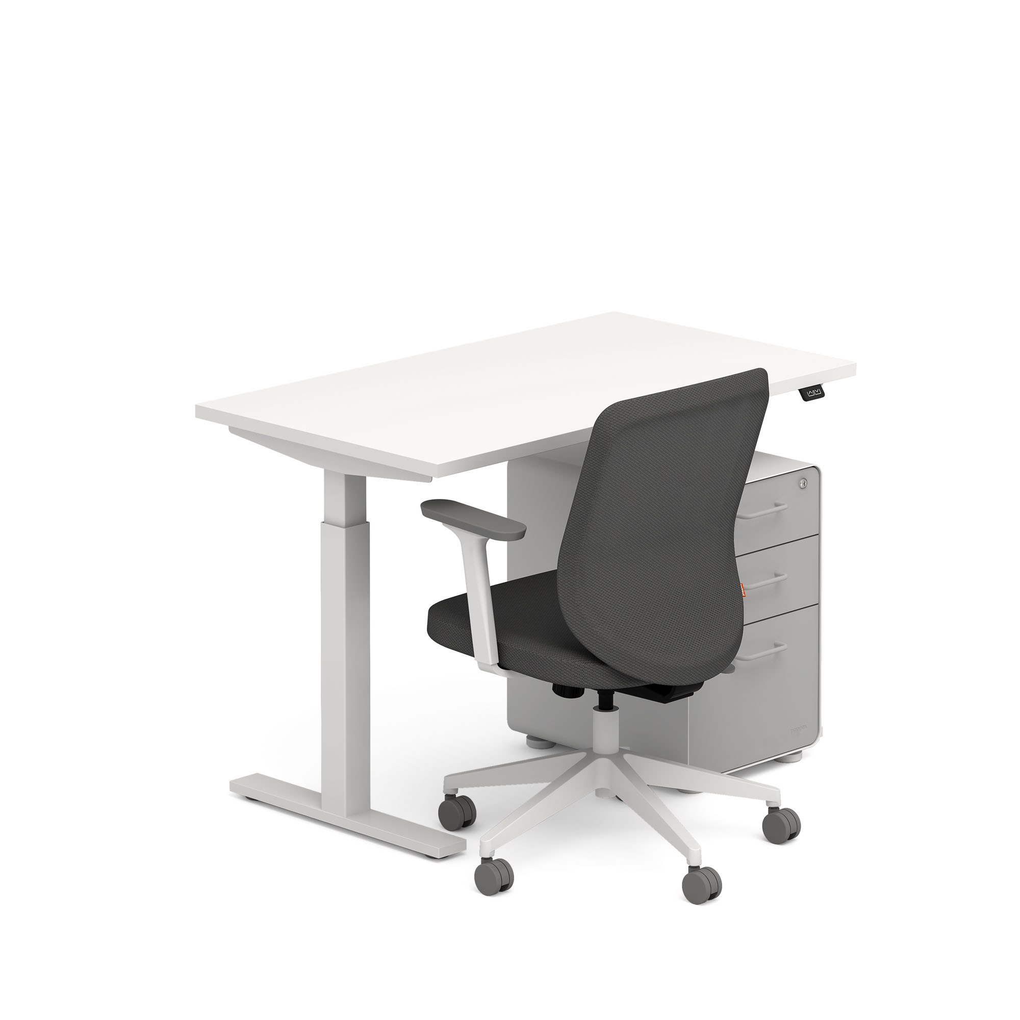 Series L 2s 47 Desk Max Task Chair Light Gray Stow File Cabinet