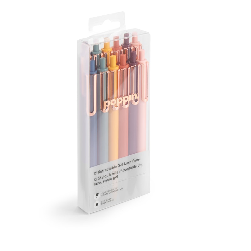 Assorted Desert Retractable Gel Luxe Pens, Set of 12,,hi-res image number 2.0