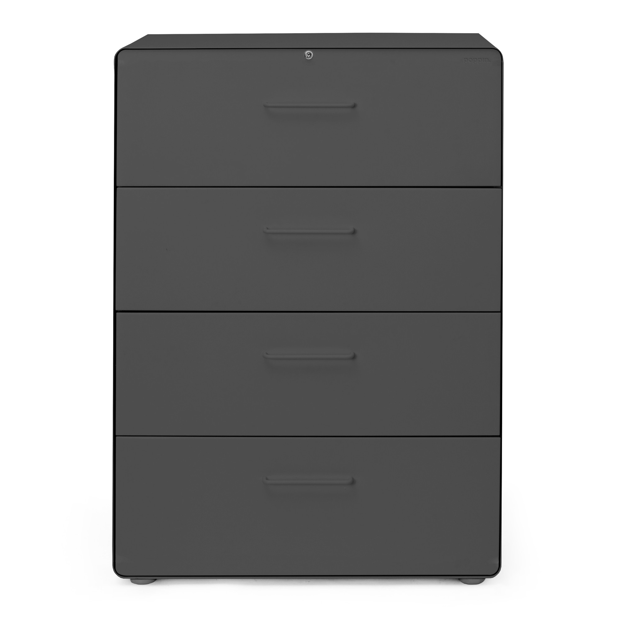Charcoal Stow 4-Drawer Lateral File Cabinet,Charcoal,hi-res