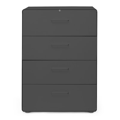 Charcoal Stow 4-Drawer Lateral File Cabinet,Charcoal,hi-res