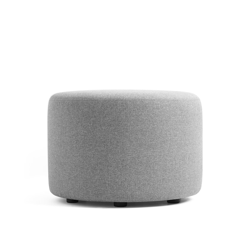 Gray Block Party Lounge Round Ottoman, 24",Gray,hi-res image number 4