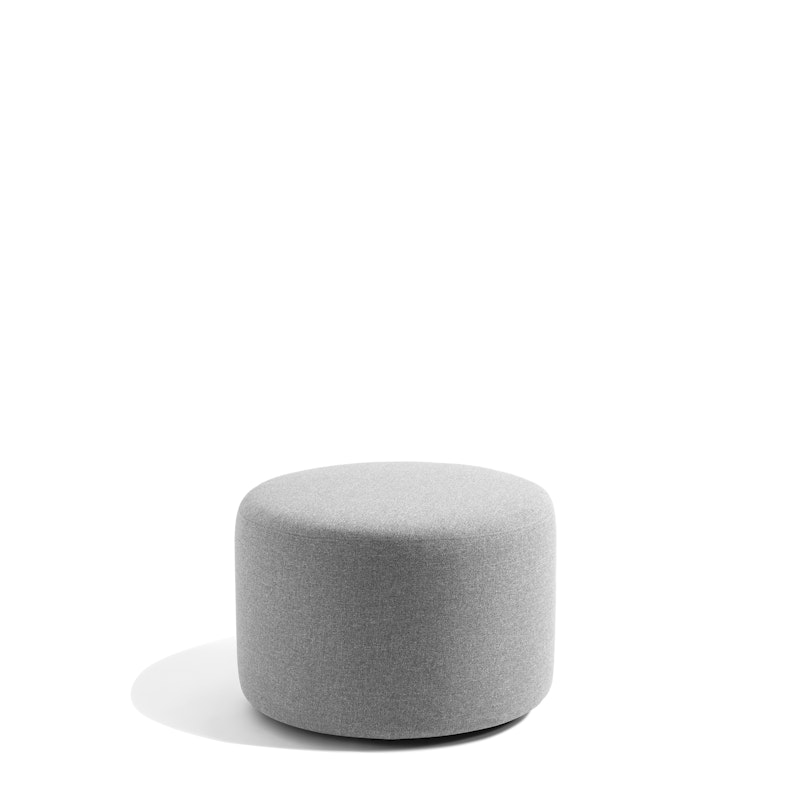 Gray Block Party Lounge Round Ottoman, 24",Gray,hi-res image number 1