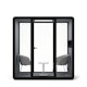 Gray Pitch Sled Chairs + Tucker Side Table Set,Gray,hi-res