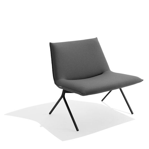 Dark Gray + Black Meredith Lounge Chair,Dark Gray,hi-res