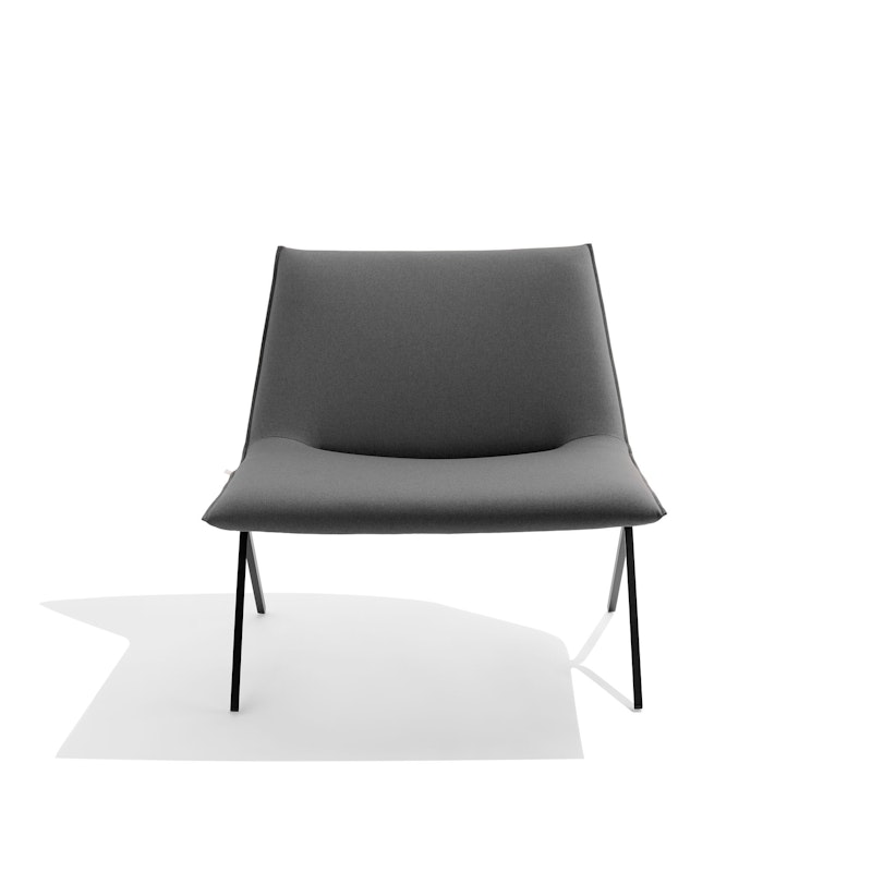 Dark Gray Meredith Lounge Chair, Black Frame,Dark Gray,hi-res image number 2.0