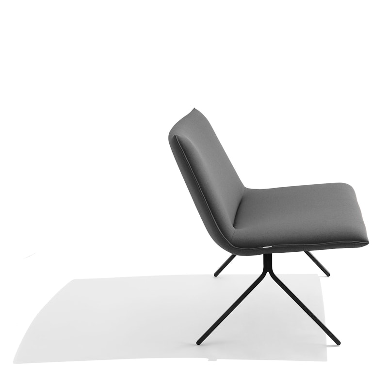 Dark Gray Meredith Lounge Chair, Black Frame,Dark Gray,hi-res image number 4