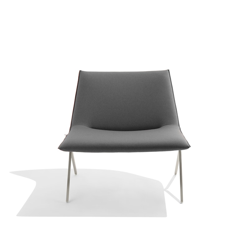 Dark Gray Meredith Lounge Chair, Nickel Frame,Dark Gray,hi-res image number 2.0