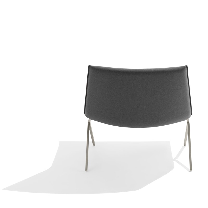 Dark Gray Meredith Lounge Chair, Nickel Frame,Dark Gray,hi-res image number 5