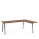 Series A Corner Desk, Walnut with Charcoal Base, Right Handed,Walnut,hi-res