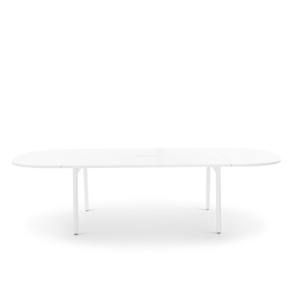 Series A Scale Racetrack Conference Table, White, 114x60", White Legs,White,hi-res