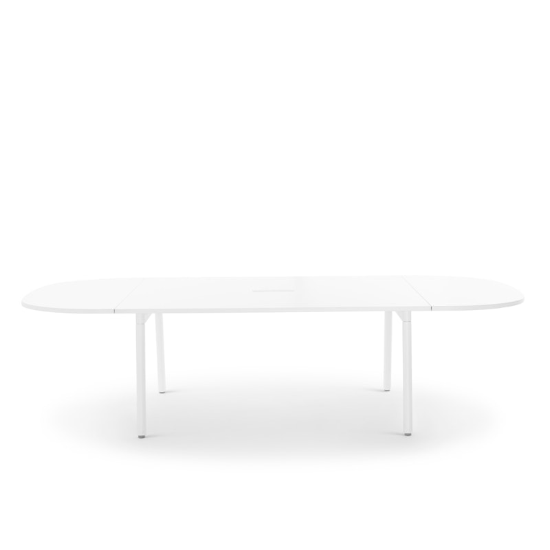 Series A Scale Racetrack Conference Table, White, 114x60", White Legs,White,hi-res image number 0.0