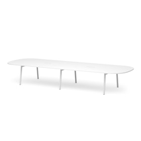 Series A Scale Racetrack Conference Table, White, 180x60", White Legs