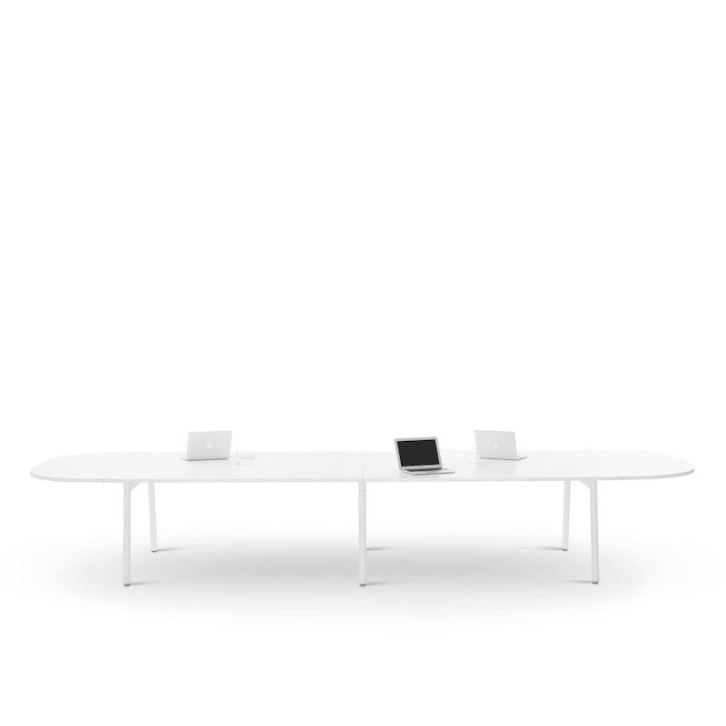 Series A Scale Racetrack Conference Table, White, 180x60", White Legs,White,hi-res image number 2.0