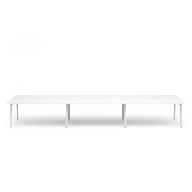 Series A Scale Rectangular Conference Table, White, 198x60", White Legs,White,hi-res image number 2.0