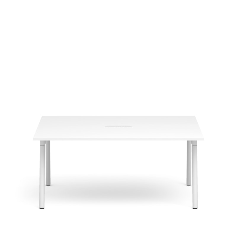 Series A Scale Rectangular Conference Table, White, 66x60", White Legs,White,hi-res image number 2.0