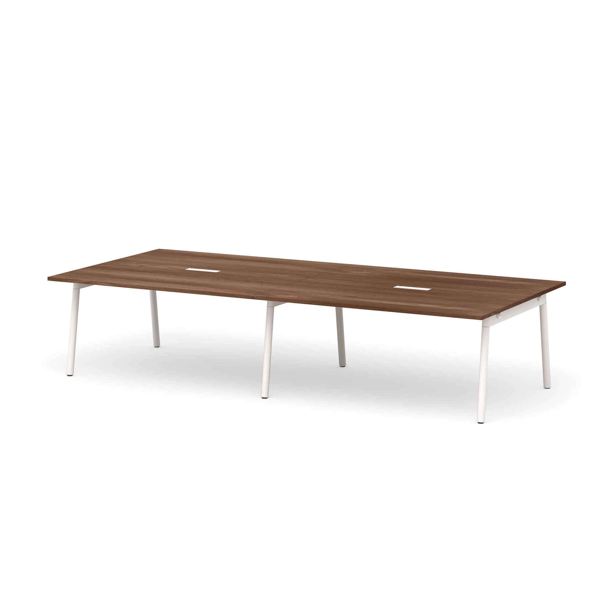 Series A Scale Rectangular Conference Table, White Legs