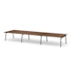 Series A Scale Rectangular Conference Table, Walnut, 198x60", Charcoal Legs,Walnut,hi-res