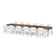 Series A Scale Rectangular Conference Table, Walnut, 198x60", Charcoal Legs,Walnut,hi-res