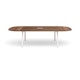 Series A Scale Racetrack Conference Table, Walnut, 114x60", White Legs,Walnut,hi-res