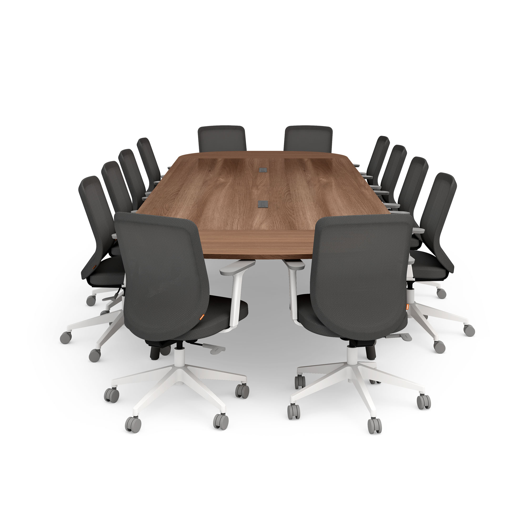 Series A Scale Racetrack Conference Table Walnut 180x60