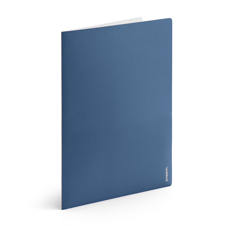 Slate Blue + Light Gray 2-Pocket Poly Folder,Slate Blue,hi-res image number 0.0