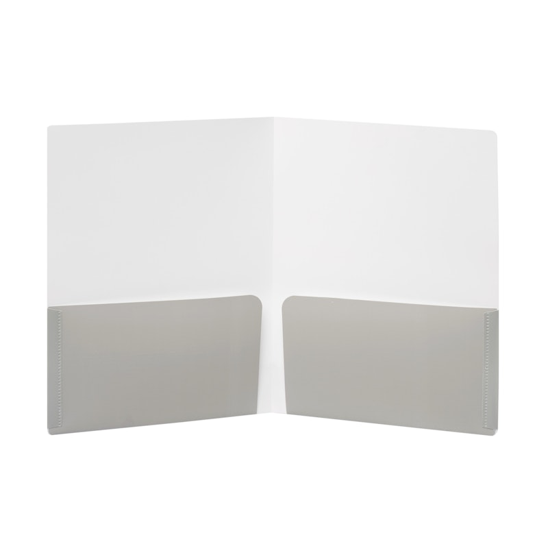 Slate Blue + Light Gray 2-Pocket Poly Folder,Slate Blue,hi-res image number 2