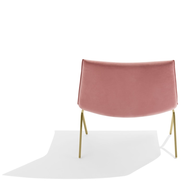 Dusty Rose Velvet Meredith Lounge Chair, Brass Frame,Dusty Rose,hi-res image number 4.0