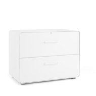White Light Gray Mini Stow 2 Drawer File Cabinet Rolling 2