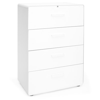 White Stow 4-Drawer Lateral File Cabinet