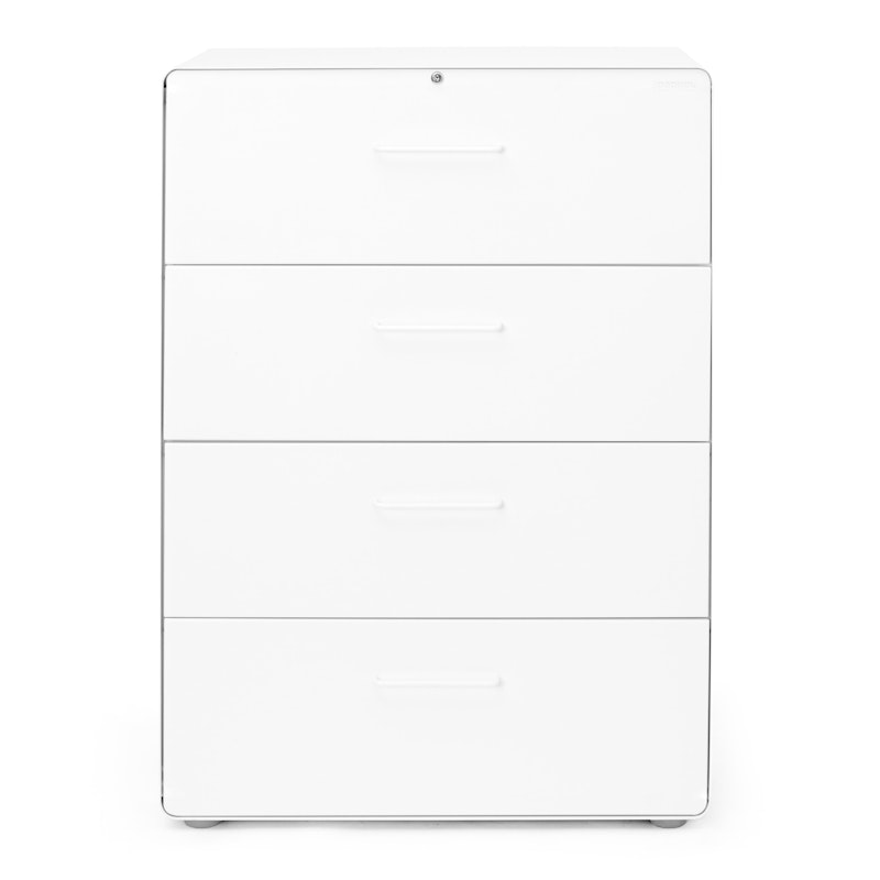 White Stow 4-Drawer Lateral File Cabinet,White,hi-res image number 2