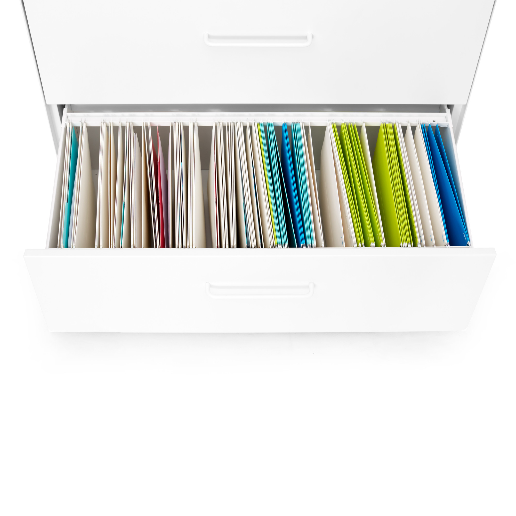 Poppin white shop file cabinet