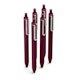 Wine Retractable Gel Luxe Pens w/ Black Ink, Set of 6,Wine,hi-res