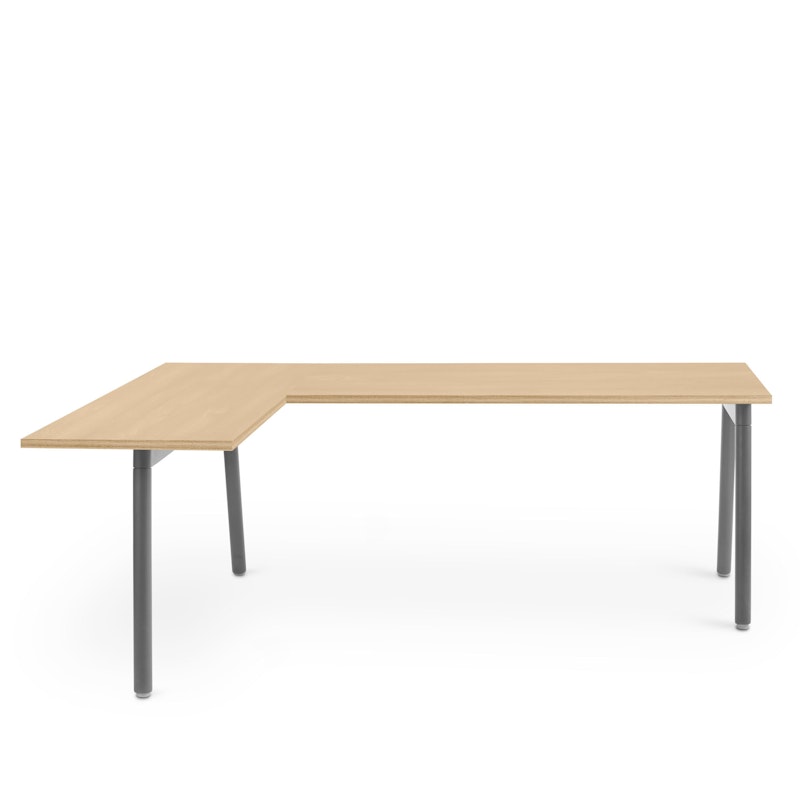 Series A Corner Desk, Natural Oak with Charcoal Base, Left Handed,Natural Oak,hi-res image number 2.0
