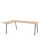 Series A Corner Desk, Natural Oak with Charcoal Base, Left Handed,Natural Oak,hi-res