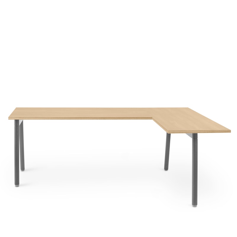 Series A Corner Desk, Natural Oak with Charcoal Base, Right Handed,Natural Oak,hi-res image number 2.0