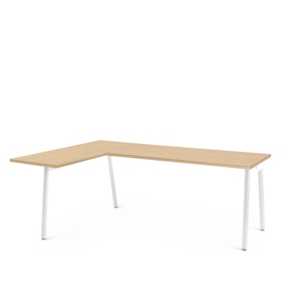 Series A Corner Desk with White Legs, Left Handed