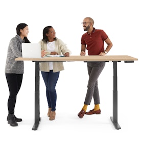 Series L Adjustable Height Table, Charcoal Legs