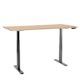 Series L Adjustable Height Table, Natural Oak, 72x30", Charcoal Legs,Natural Oak,hi-res
