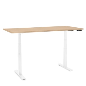 Series L Adjustable Height Table, White Legs