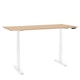 Series L Adjustable Height Table, Natural Oak, 72x30", White Legs,Natural Oak,hi-res