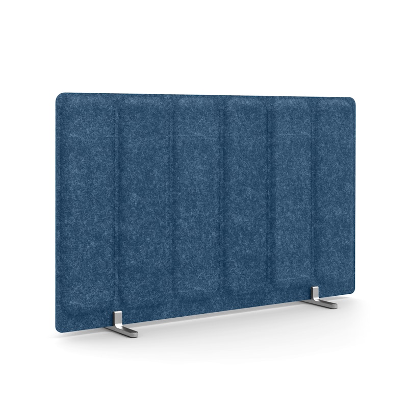 Dark Blue Pinnable Molded Privacy Panel, 28 x 17.5", Footed,Dark Blue,hi-res image number 1