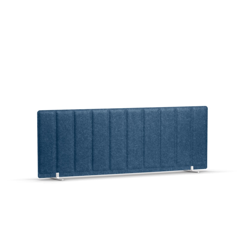 Dark Blue Pinnable Molded Privacy Panel, 47 x 17.5", Footed,Dark Blue,hi-res image number 0.0