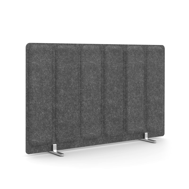 Dark Gray Pinnable Molded Privacy Panel, 28 x 17.5", Footed,Dark Gray,hi-res image number 1