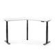 Series L Adjustable Height 120 Degree Desk, White, Charcoal Legs,,hi-res