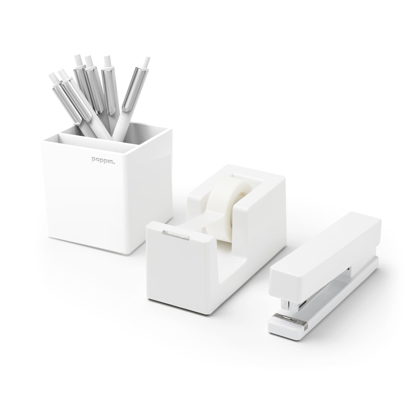 White Starter Set | Cool Office Supplies | Poppin