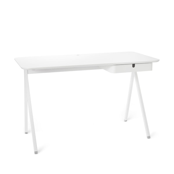 White Key Desk, 48",White,hi-res