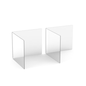 Clear Freestanding Protective Acrylic Bifold Shield, Set of 2,,hi-res