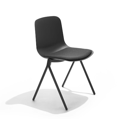 Black Key Side Chair with Charcoal Seat Pad