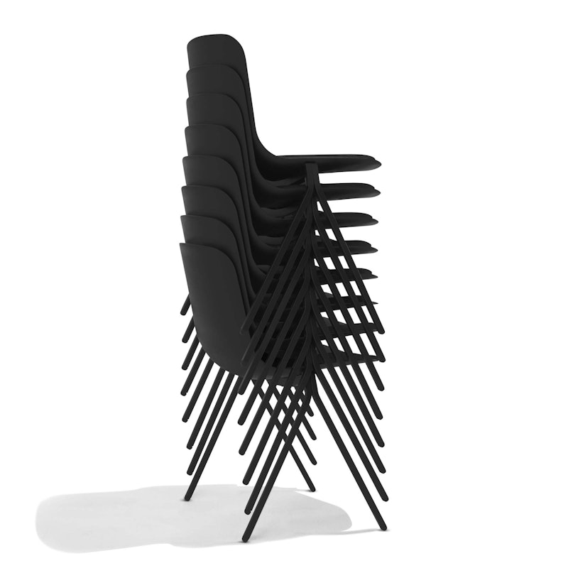 Black Key Side Chair with Charcoal Seat Pad,Black,hi-res image number 6