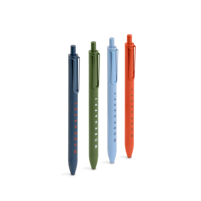 Assorted Work Happy Retractable Gel Luxe Pens, Set of 4,,hi-res image number 1